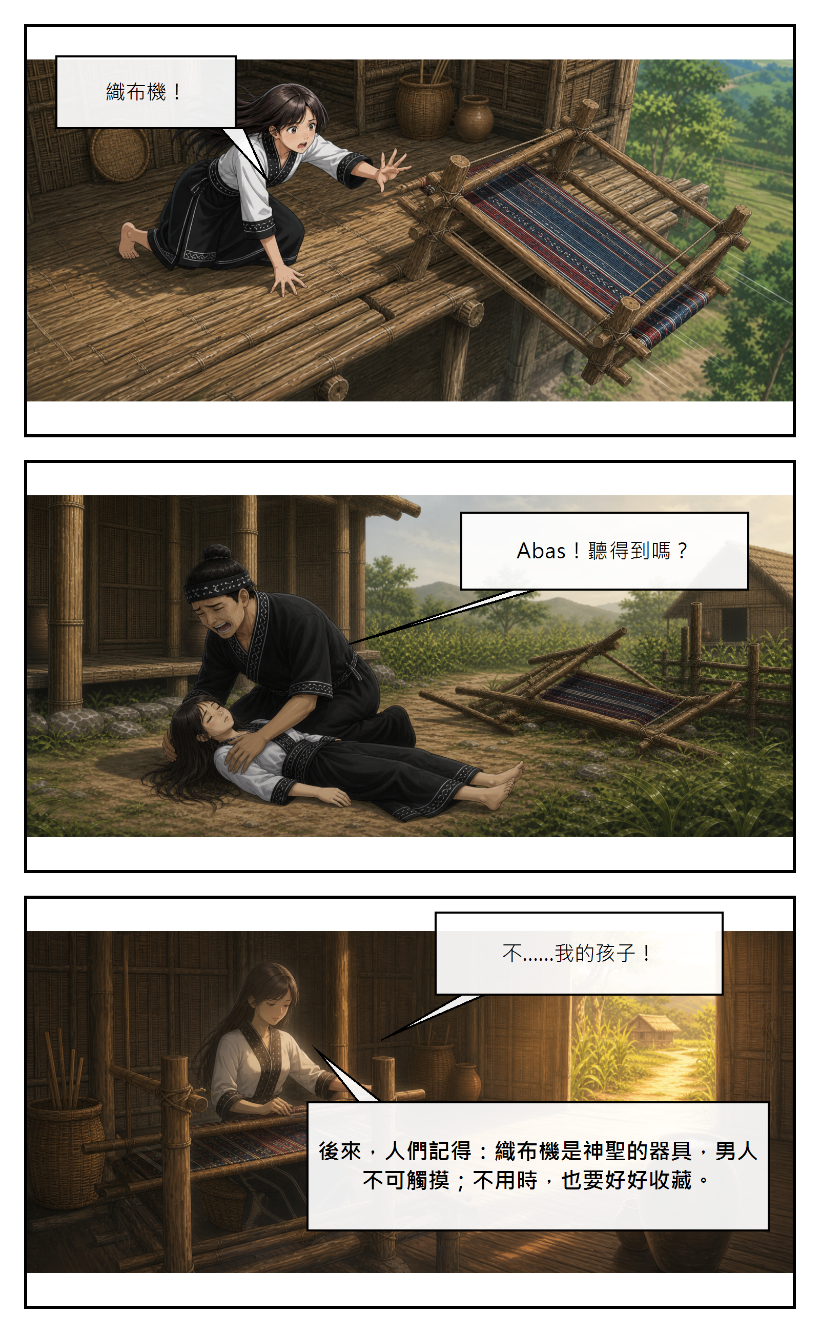 冬瓜美人漫畫第四頁，Abas 被父親抱住